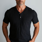 Men's Striped Cotton Linen Henley Shirt | Elegant Summer Fashion | Comfortable Casual Fit | Breathable Fabric | Versatile Style