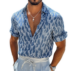 Men's Retro Diamond Print Shirt | Casual Linen Long Sleeve | Lapel Collar | Vintage Style | Breathable Comfort | Available in S to 3XL | Ideal for Casual or Semi-Formal Occasions