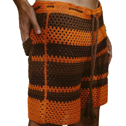 Men's Breathable Hollow Knitted Shorts | Lightweight Summer Fashion | Casual Stylish Design | Cool Comfort for Hot Days | Versatile Wardrobe Essential