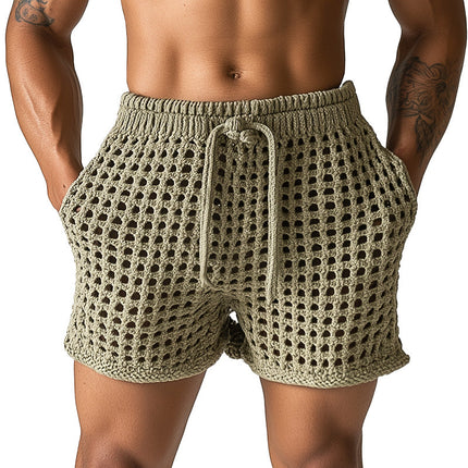 Men's Breathable Summer Shorts | Hollow Design | Lightweight & Airy Fabric | Comfortable Fit | Trendy Casual Wear