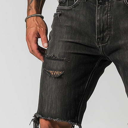 Men's Retro Slim Fit Ripped Denim Shorts | Vintage Style | High-Quality Fabric | Breathable Summer Wear | Casual | Fashionable Design | Durable | Comfortable | Perfect for Beach or Casual Outings
