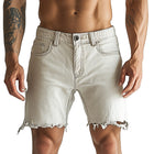 Men's Denim Shorts | Slim Fit | Raw Edge | Summer Fashion | Breathable Fabric | Casual Style | High-Quality | Trendy Rugged Look