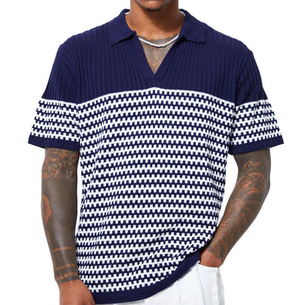 Men's Summer Knitted Short Sleeve Shirt | Loose Fit | Comfortable & Breathable | Casual Style | Lightweight | Ideal for Hot Weather | Modern Design