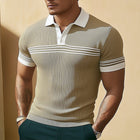Men's Summer Knitted Slim Fit Polo Shirt | Business Casual | Lightweight Breathable Fabric | Classic Polo Collar | Smart-Casual Attire | Sizes S-3XL | Ideal for Office Wear | Machine Washable