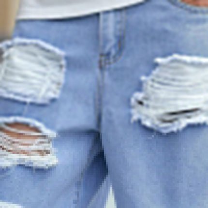 Men's Retro Denim Shorts | Ripped Raw Edge | Summer Casual Style | Comfortable High-Quality Fabric | Versatile Relaxed Fit | Vintage Inspired | Perfect for Beach & Strolls
