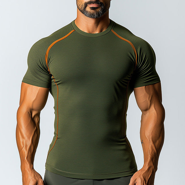 Men's Moisture Wicking Active T-Shirt | Summer Slim Fit | Short Sleeve | Breathable Athletic Top | Quick Dry Sportswear | Performance Workout Gear