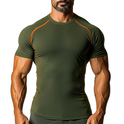 Men's Moisture Wicking Active T-Shirt | Summer Slim Fit | Short Sleeve | Breathable Athletic Top | Quick Dry Sportswear | Performance Workout Gear