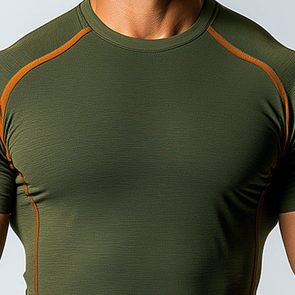 Men's Moisture Wicking Active T-Shirt | Summer Slim Fit | Short Sleeve | Breathable Athletic Top | Quick Dry Sportswear | Performance Workout Gear