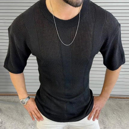 Men's T-Shirt | Breathable Knitted Fabric | Round Neck | Short Sleeve | Casual Style | Premium Quality | Soft Touch | Lightweight | Everyday Wear | Versatile Design | Perfect for Casual Outings