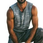 Men's Vintage Shabby Stripe Sleeveless Shirt | Retro Casual Crew Neck Tank Top | Breathable Cotton Blend | Sizes S-3XL | Perfect for Summer Beach and Gym | Versatile Layering for Casual Outings