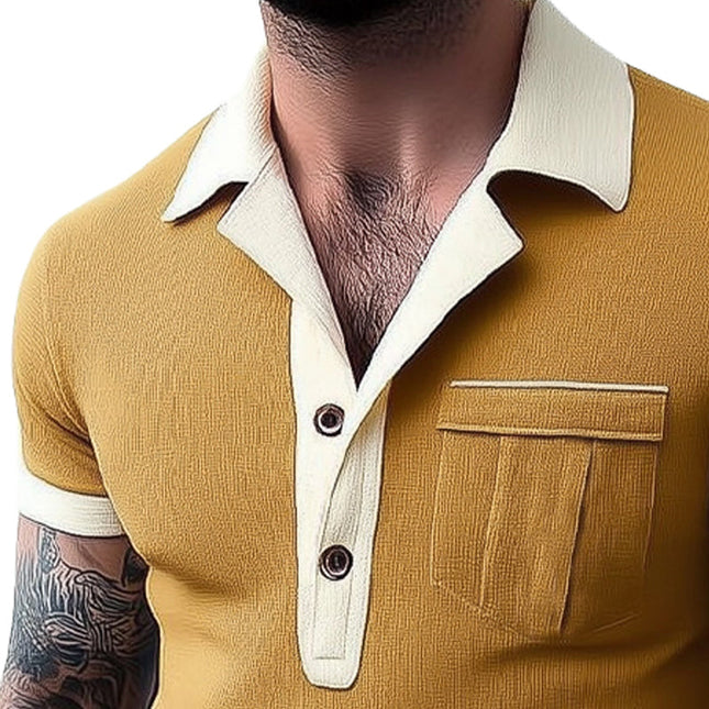 Men's Textured Polo Shirt | Classic Summer Style | Cotton Blend | Short Sleeve | Polo Collar | Casual & Semi-formal Wear | Lightweight & Breathable | Sizes S-3XL | Elegant & Comfortable