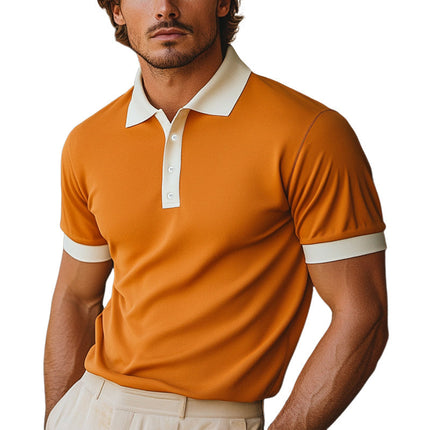 Men's Summer Polo Collar Short Sleeve T-Shirt | Classic Casual Shirt | Lightweight Cotton Blend | Versatile Wear | Sizes S to 3XL