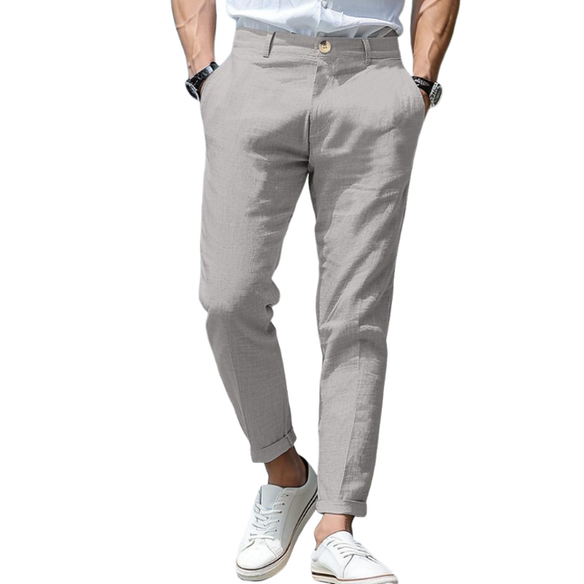 Men's Slim Fit Suit Pants | Cotton Blend | Casual Solid Color | Tailored Design | Comfortable Waistband | Versatile Colors | All-Day Comfort | Functional Pockets | Easy Care | Office & Casual Wear | Available in Sizes