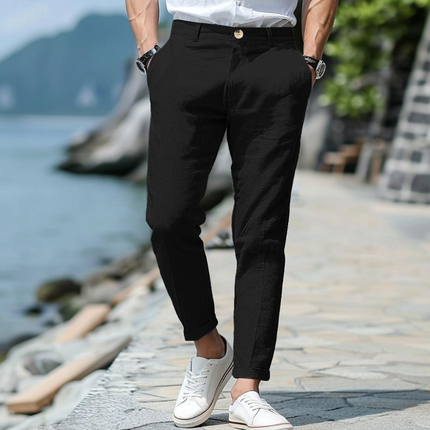 Men's Slim Fit Suit Pants | Cotton Blend | Casual Solid Color | Tailored Design | Comfortable Waistband | Versatile Colors | All-Day Comfort | Functional Pockets | Easy Care | Office & Casual Wear | Available in Sizes