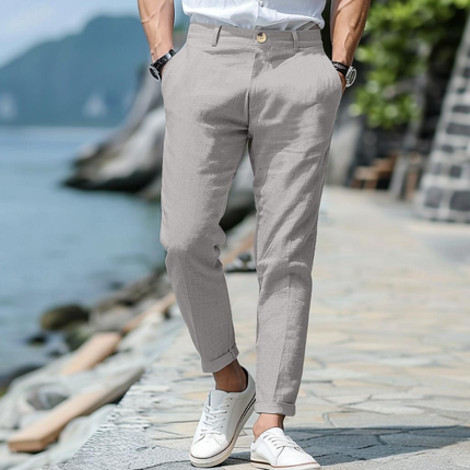 Men's Slim Fit Suit Pants | Cotton Blend | Casual Solid Color | Tailored Design | Comfortable Waistband | Versatile Colors | All-Day Comfort | Functional Pockets | Easy Care | Office & Casual Wear | Available in Sizes