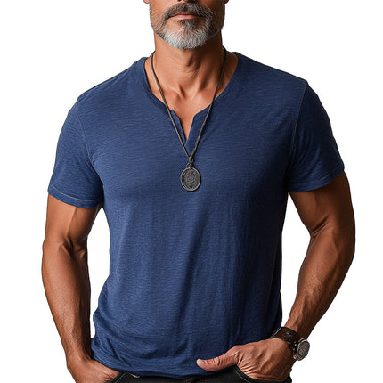 Men's Linen Blend T-Shirt | Summer Fashion | Breathable & Comfortable | Short-Sleeved | Lightweight Casual Tops | Stylish Design | Ideal for Warm Weather | Versatile Outfit Choice