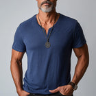 Men's Linen Blend T-Shirt | Summer Fashion | Breathable & Comfortable | Short-Sleeved | Lightweight Casual Tops | Stylish Design | Ideal for Warm Weather | Versatile Outfit Choice
