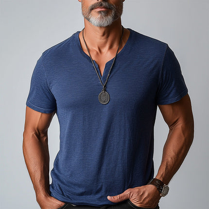 Men's Linen Blend T-Shirt | Summer Fashion | Breathable & Comfortable | Short-Sleeved | Lightweight Casual Tops | Stylish Design | Ideal for Warm Weather | Versatile Outfit Choice