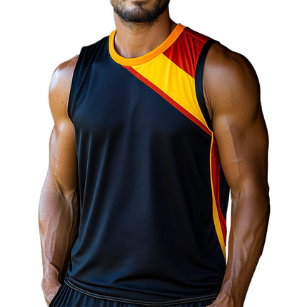 Men's Summer Sports Tank Top | Moisture Wicking Athletic Tank | Fashion Print | Lightweight Breathable Fitness Wear | Durable Construction for Active Lifestyles | Comfortable Fit | Perfect for Workouts