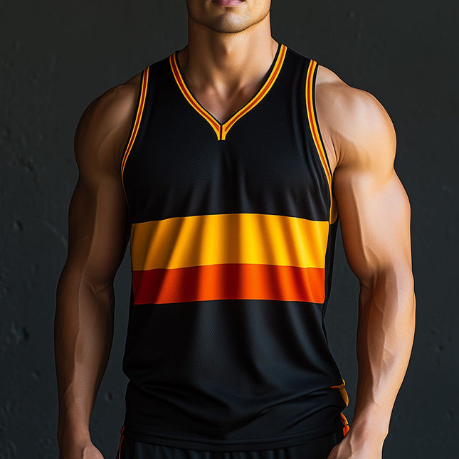 Men's Summer Sports Tank Top | Moisture Wicking | Lightweight & Breathable | Stylish Prints | Comfortable Fit | Ideal for Workouts & Casual Outings | Fashionable Casual Wear