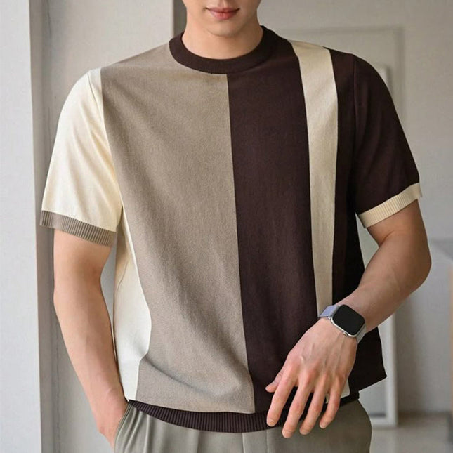Men's Summer Polo Shirt | Lightweight Knit | Elegant Loose Fit | Breathable Casual Style | Classic Collar | Airy Thin Design | Versatile Earthy Colors | Comfortable Warm Weather Attire