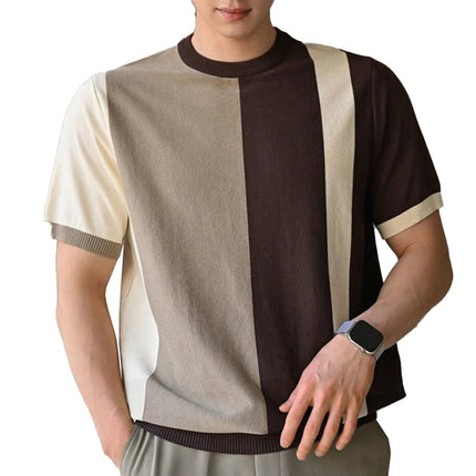 Men's Summer Polo Shirt | Lightweight Knit | Elegant Loose Fit | Breathable Casual Style | Classic Collar | Airy Thin Design | Versatile Earthy Colors | Comfortable Warm Weather Attire