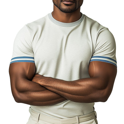 Men's T-Shirt | Summer Cotton Blend | Simple Sports Short-Sleeved | Casual Fashion | Breathable & Comfortable | Modern Fit | Versatile Everyday Wear | Ideal for Hot Weather