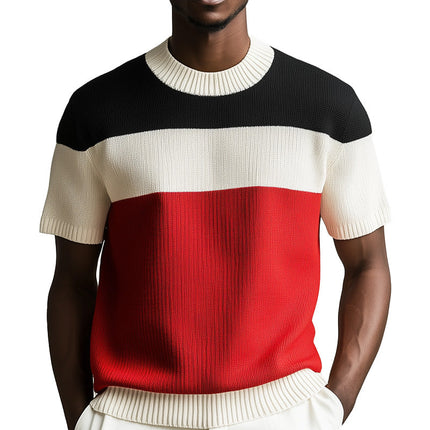 Men's Summer Knitted T-Shirt | Breathable Short-Sleeve | Lightweight Casual Top | Soft & Comfort Knit Fabric | Stylish Modern Fit | Airy Material for Warm Days | Durable Seam Construction | Versatile Summer Wear