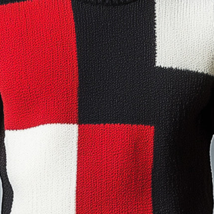 Men's Summer T-Shirt | Contrast Color | Thin Knitted | Breathable | Short-Sleeved | Lightweight | Comfortable Fit | Casual Style | Warm Weather Wear | Stylish | Flexible Movement