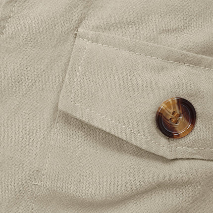 Men's Hooded Jumpsuit | Casual Cotton Linen Blend | Relaxed Fit | Neutral Tones | Spacious Pockets | Machine Washable | Versatile Style | Comfortable Resort Wear