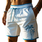Men's Hawaiian Beach Shorts | Retro Coconut Tree Print | Casual Summer Vacation Wear | Lightweight Quick-Dry Fabric | Elastic Waist with Drawstring | Relaxed Fit | Sizes S-3XL