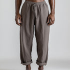 Men's Summer Linen Blend Trousers | Solid Color | Breathable Fabric | Elastic Waistband | Casual & Semi-Formal Wear | Comfortable Fit | Easy Maintenance | Versatile Design | Stylish Wardrobe Essential