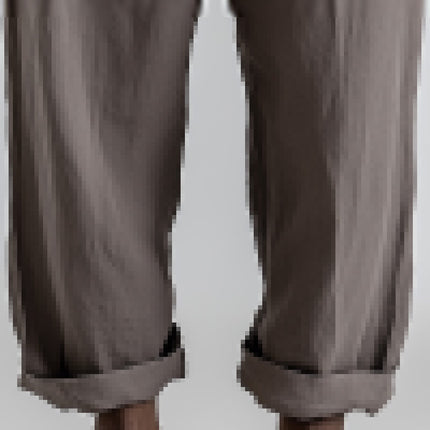Men's Summer Linen Blend Trousers | Solid Color | Breathable Fabric | Elastic Waistband | Casual & Semi-Formal Wear | Comfortable Fit | Easy Maintenance | Versatile Design | Stylish Wardrobe Essential