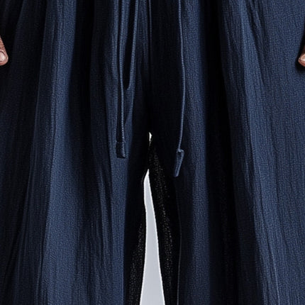 Men's Linen Blended Casual Pants | Summer Loose Fit | Breathable & Comfortable | Lightweight Relaxed Trousers for Warm Weather | Durable & Stylish | Versatile Pairing with Tops | Essential Summer Wardrobe