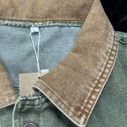 Men's Classic Distressed Denim Jacket | Vintage Style | Faded Wash | Frayed Edges | Cotton Denim | Regular Fit | Turndown Collar | Button Chest Pockets | Side Hand Pockets | Casual Wardrobe Essential