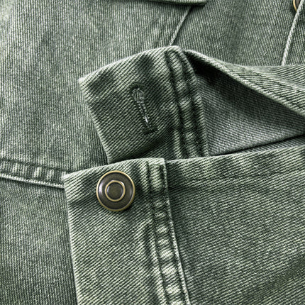 Men's Classic Distressed Denim Jacket | Vintage Style | Faded Wash | Frayed Edges | Cotton Denim | Regular Fit | Turndown Collar | Button Chest Pockets | Side Hand Pockets | Casual Wardrobe Essential