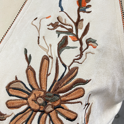 Men's Western Suede Tank Top | Cowboy Style | Embroidered Deep V Neck | High-Quality Material | Versatile Casual Wear | Unique Western Design | Durable and Stylish | Iconic American Fashion