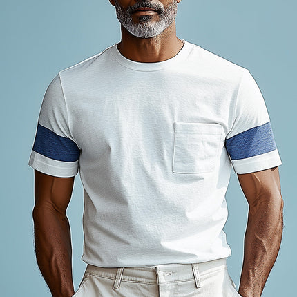 Men's Summer Fashion | Cotton Blend T-Shirt | Short-Sleeved Casual Sports Tee | Breathable Lightweight Top | Modern Style for Active & Leisure | Versatile Wardrobe Essential