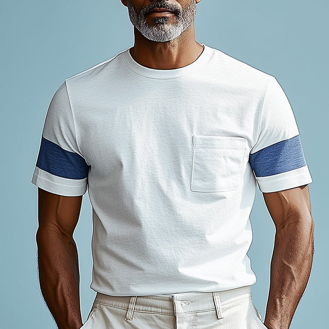 Men's Summer Fashion | Cotton Blend T-Shirt | Short-Sleeved Casual Sports Tee | Breathable Lightweight Top | Modern Style for Active & Leisure | Versatile Wardrobe Essential