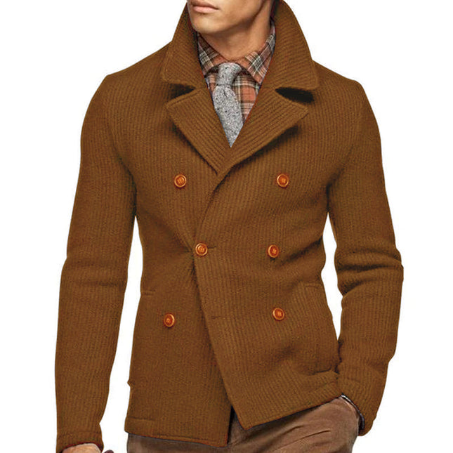 Men's Corduroy Blazer | Vintage Style Solid Color | Notched Lapel | Double-Breasted | Long Sleeve | Modern Fit | Multiple Pockets | High-Quality Durable Fabric | Elegant Business Casual Option | Sizes S-3XL