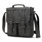 Vintage Leather Shoulder Bag | Multi-Pocket Crossbody | Waterproof PU Leather | Adjustable Strap | Travel, Work, Hiking, Shopping | Fits Mini Tablet, Umbrella, Wallet, Mobile Power | Dimension: 28cm x 8cm x 30cm