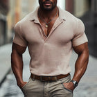 Men's Slim Fit Short-Sleeved Polo Shirt | Solid Color Woolen | Casual & Semi-Formal | Spread Collar | Breathable Fabric | Sizes S-XXXL | Comfortable & Stylish