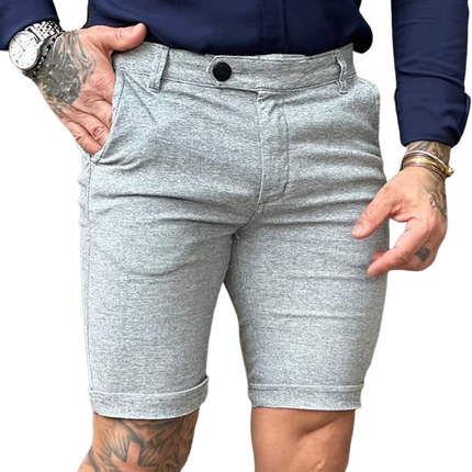 Men's Cotton Casual Shorts | Adjustable Button Waist | Soft Breathable Fabric | Relaxed Fit | Above-Knee Length | Versatile for Outdoor & Lounge | Solid Color | Multiple Sizes Available