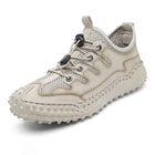 Men's All-Terrain Slip-On Hiking Sneakers | Leather & Mesh Panels | Adjustable Fit | Quick Entry | Non-Slip Sole