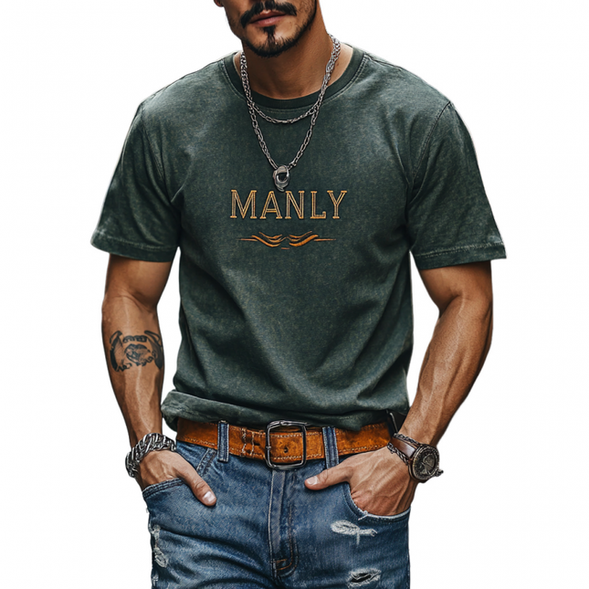 Men's Slim Fit T-Shirt | Comfortable Cotton | Letter Embroidery | Round Neck | Short Sleeve | Stylish Casual Wear