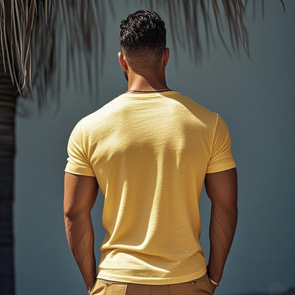 Men's Cotton Slim Fit T-Shirt | Short Sleeve | Round Neck | Casual Wear | Versatile Styling | Breathable Fabric | Comfortable Fit
