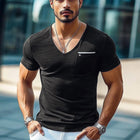 Men's Slim Fit Ice Silk T-Shirt | Short Sleeve | Wrinkled Texture | V Neck | Lightweight & Breathable | Moisture-Wicking | Skin-Friendly | Summer Casual Wear | Modern Silhouette