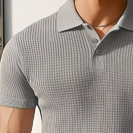 Men's Summer Business Polo Shirt | Solid Color | Knitted Fabric | Lightweight & Stretchable | Classic Polo Collar | Short Sleeves | Variety of Colors | Sizes S-3XL | Ideal for Business Casual | Comfortable & Stylish