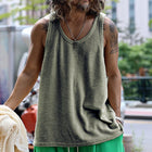 Men's Tank Top | Round Neck | Solid Color | Casual Style | Soft & Breathable Cotton Polyester Blend | Sleeveless | Versatile for All Occasions | Durable & Wrinkle-Resistant | Multiple Sizes Available