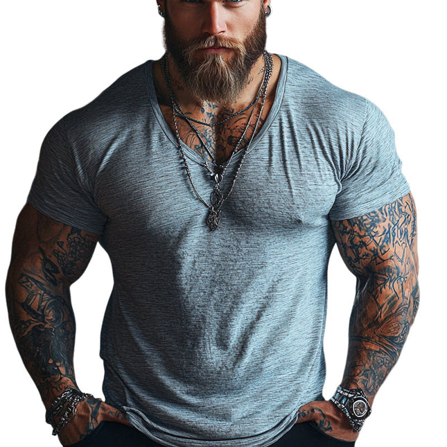 Men's V-Neck T-Shirt | Cotton Blend | Short Sleeve | Casual & Semi-Casual Wear | Soft & Breathable Fabric | Comfortable & Relaxed Fit | Durable Stitching | Multiple Colors | Classic Wardrobe Essential